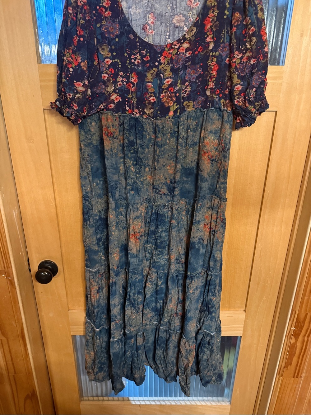 Natural Life Floral Tiered Dress Boho Cottagecore Size M Indie - Picture 2 of 5